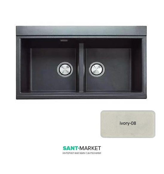 Мойка для кухни Adamant Similar 860х510 мм искусственный гранит ivory 4824296102208