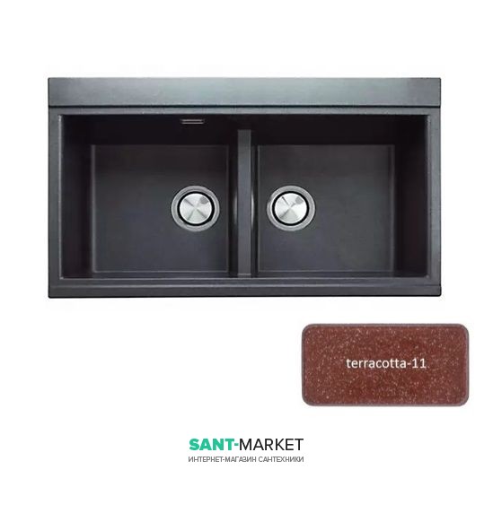 Мийка для кухні Adamant Similar 860х510 мм штучний граніт terracotta 4824296102211