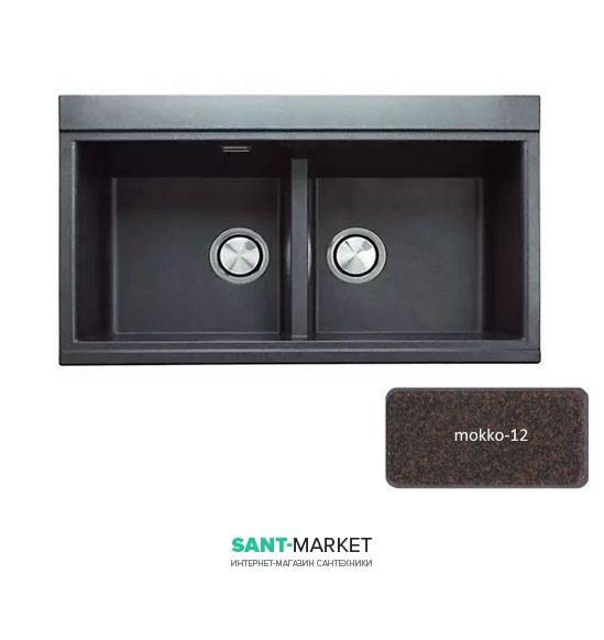 Мийка для кухні Adamant Similar 860х510 мм штучний граніт mokko 4824296102212