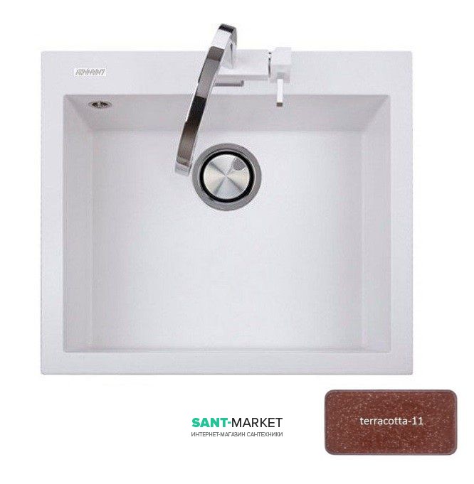 Мойка для кухни Adamant Univer 560х500 мм искусственный гранит terracotta 4824296102111