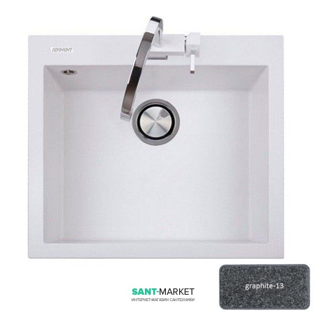 Мойка для кухни Adamant Univer 560х500 мм искусственный гранит графит 4824296102113