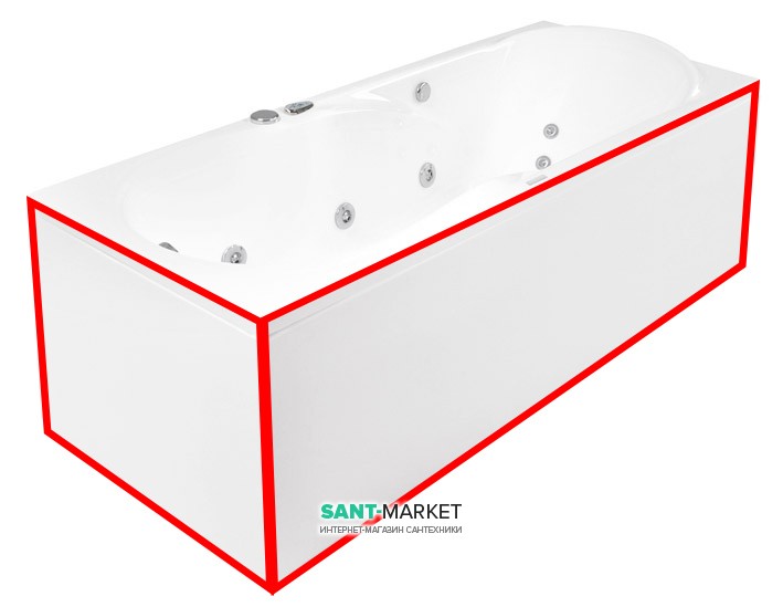 Панель для ванни PoolSpa Muza фронтальна 140х75 см R права акрил білий PWOKH10OWL00000