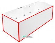 Панель для ванни PoolSpa Muza фронтальна 140х75 см R права акрил білий PWOKH10OWL00000