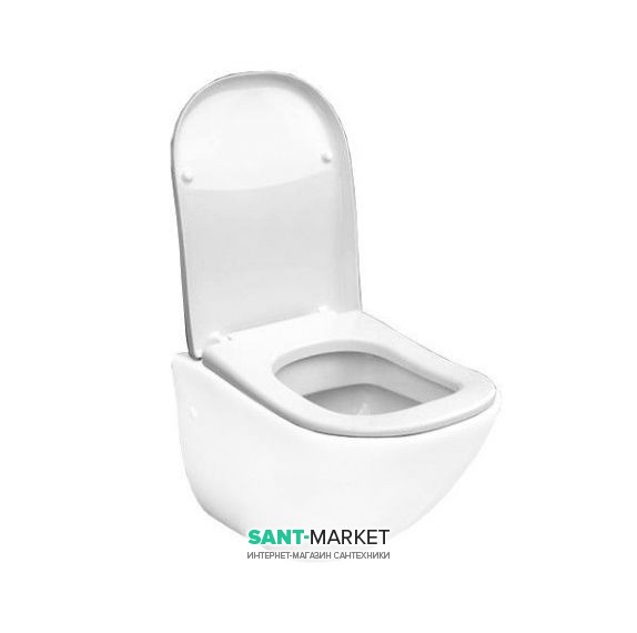 Сиденье с крышкой для унитаза Cielo Fluid с мягким опусканием белый CPVFLTF