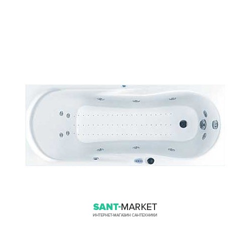 Ванна гидромассажная акриловая прямоугольная PoolSpa Muza 150х70 система Economy 1 белый PHPD510SO1C0000
