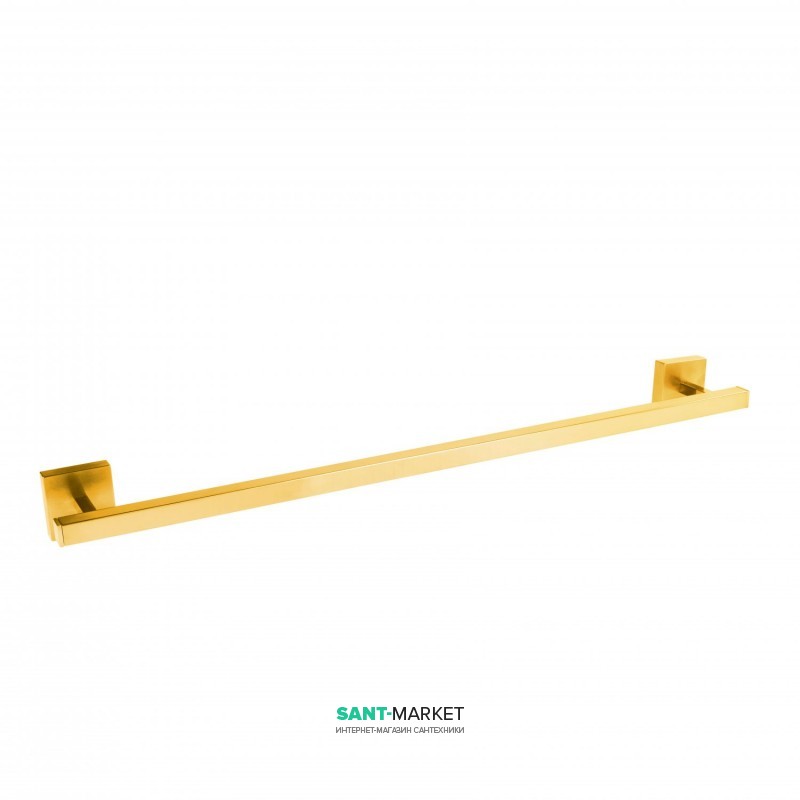 Держатель для полотенец Tres Cuadro Tres 60 см настенный металл золото матовый 10763603OM