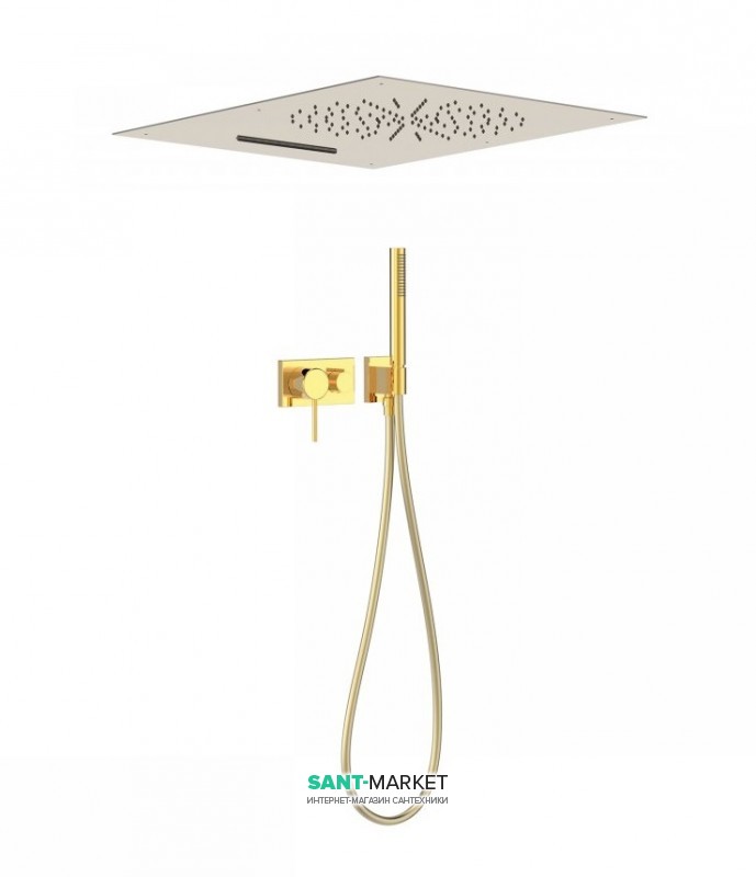 Душова система прихованого монтажу Tres 3V золото 21027303OR