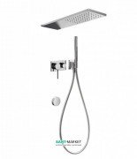 Душевая система скрытого монтажа Tres 3V с наполнительным клапаном и сливом для ванны хром 21027312