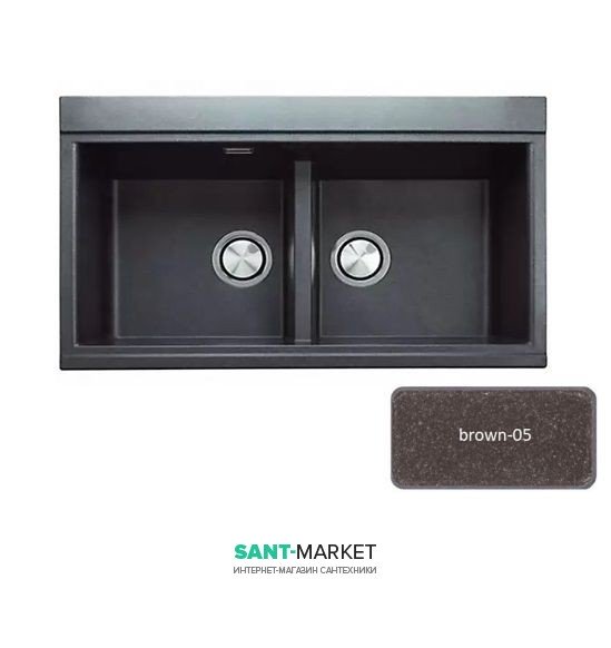 Мойка для кухни Adamant Similar 860х510 мм искусственный гранит коричневый 4824296102205