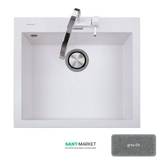 Мийка для кухні Adamant Univer 560х500 мм штучний граніт сірий 4824296102104