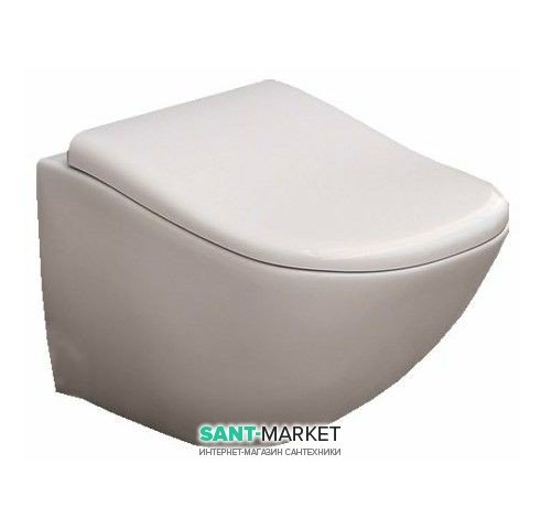 Унитаз Cielo Fluid подвесной без сиденья белый глянцевый FLVS