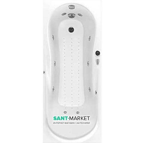 Ванна аэро- и гидромассажная акриловая прямоугольная PoolSpa Muza 150х70 система Smart 2+ белый PHPD510ST2C1960