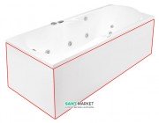 Панель для ванни PoolSpa Muza фронтальна 150х75 см R права акрил білий PWOKJ10OWL00000