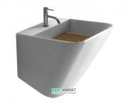 Раковина для ванної Galassia Meg11 підвісна з отвором під змішувач без переливу білий 5482