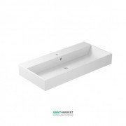 Раковина для ванної Galassia Plus Design накладна з отвором під змішувач з переливом білий 6100