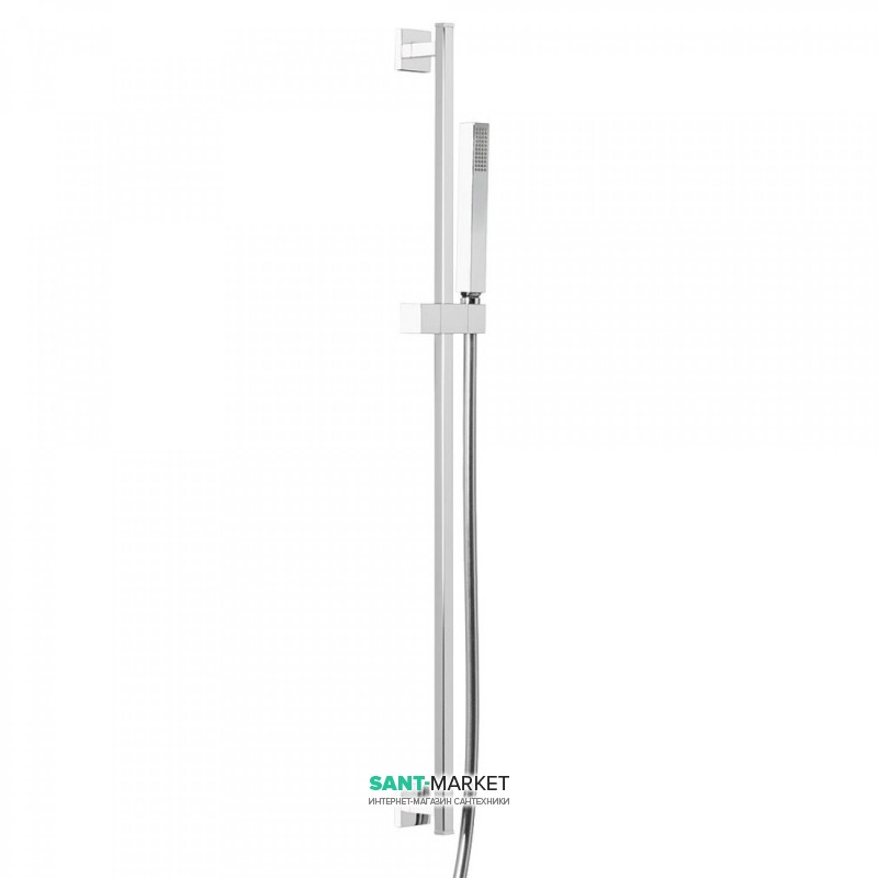 Душевой гарнитур со штангой Tres Cuadro латунь белый/хром 407934