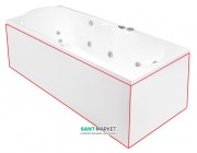 Панель для ванни PoolSpa Muza фронтальна 160х75 см L ліва акрил білий PWOHK10OWL00000