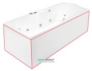 Панель для ванни PoolSpa Muza XL фронтальна 160х75 см R права акрил білий PWOKU10OWL00000