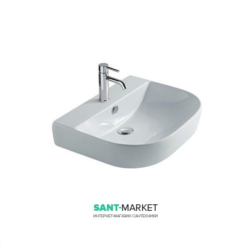 Раковина для ванной Galassia  Lavabo подвесная с отверстием под смеситель с переливом белый 5205