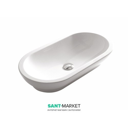 Раковина для ванной Galassia  М2 врезная без отверстия под смеситель без перелива белый 2034