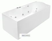 Ванна аэро- и гидромассажная акриловая прямоугольная PoolSpa Muza XL 160х75 система Smart 2+ белый PHPL710ST2C1960