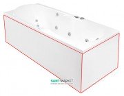 Панель для ванни PoolSpa Muza фронтальна 160х75 см L ліва акрил білий PWOHK10OWL00000