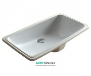 Раковина для ванної Galassia Lavabo врізна без отвору під змішувач без переливу білий 2036