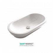 Раковина для ванної Galassia М2 врізна без отвору під змішувач без переливу білий 2034