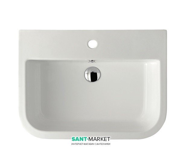 Раковина для ванної Galassia Xes підвісна з отвором під змішувач c переливом білий 9921