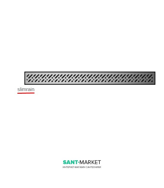 Решетка для душевого трапа Radaway Slim Rain 650 мм нержавеющая сталь 5R065SR