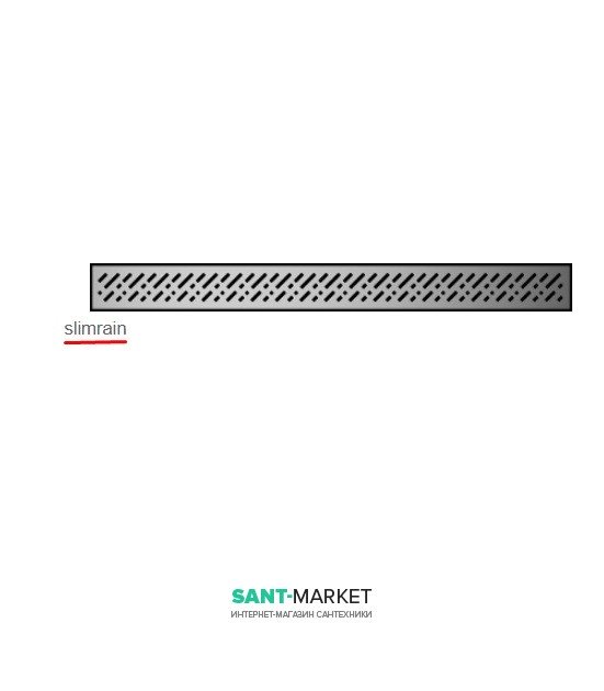 Решітка для душового трапа Radaway Slim Rain 650 мм нержавіюча сталь 5R065SR