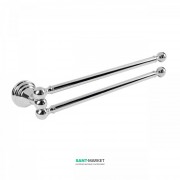 Держатель для полотенец двойной Tres Retro-Tres 30 см настенный металл хром 12463608