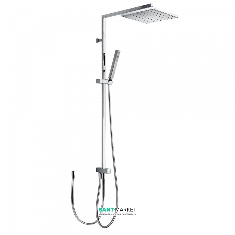 Душова система Tres Cuadro з верхнім і ручним душем латунь хром 107476