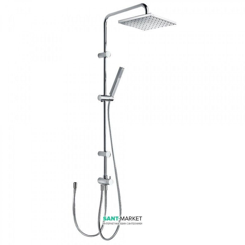 Душевая система Tres с верхним и ручным душем латунь хром 06163506