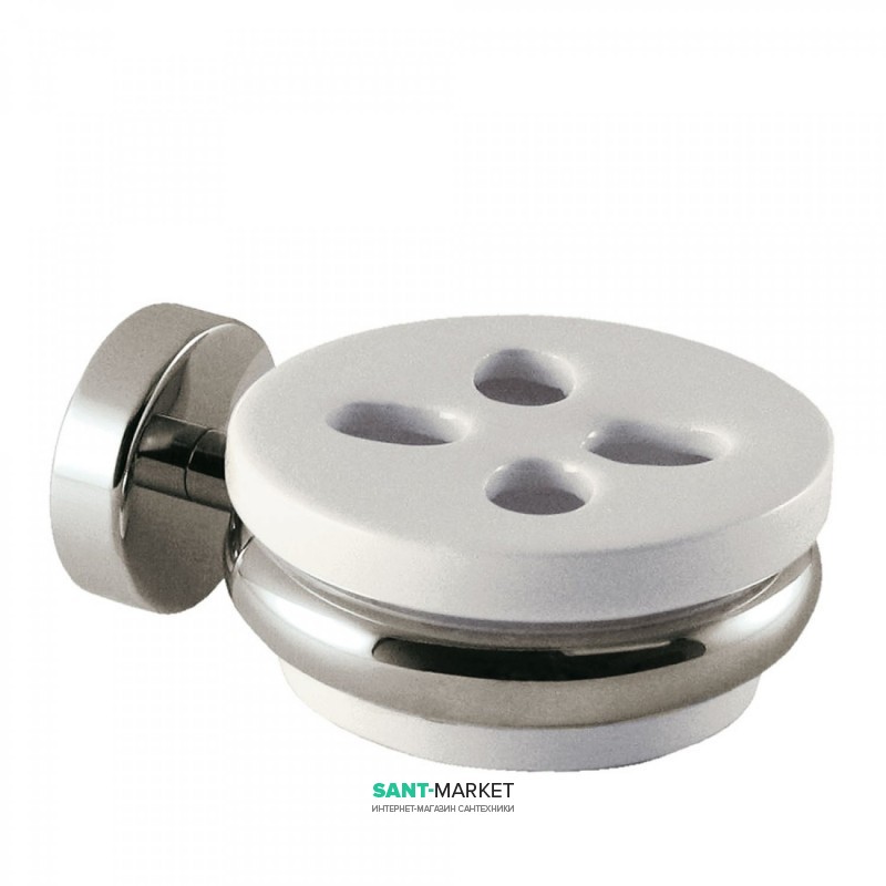 Підставка для зубних щіток Tres Max-Tres настінна метал/кераміка білий/сталь 5616361653