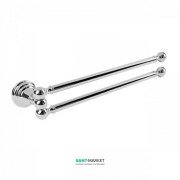 Держатель для полотенец двойной Tres Retro-Tres 30 см настенный металл хром 12463608