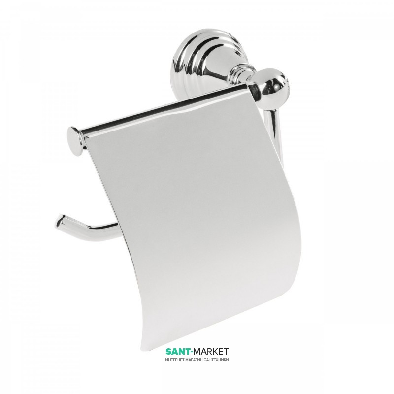 Тримач для туалетного паперу Tres Retro-Tres настінний з кришкою метал хром 12463605