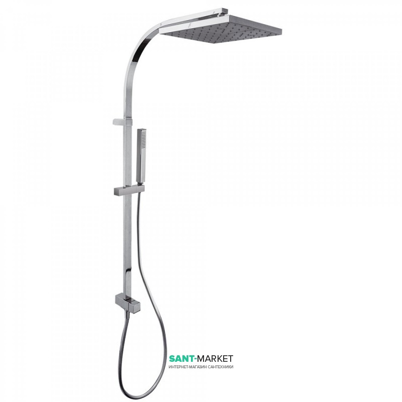 Душова система Tres Cuadro Tres з верхнім і ручним душем латунь хром 107131