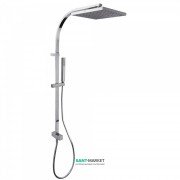 Душевая система Tres Cuadro Tres с верхним и ручным душем латунь хром 107131