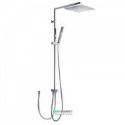 Душевая система Tres Cuadro Tres с верхним и ручным душем латунь хром 107476