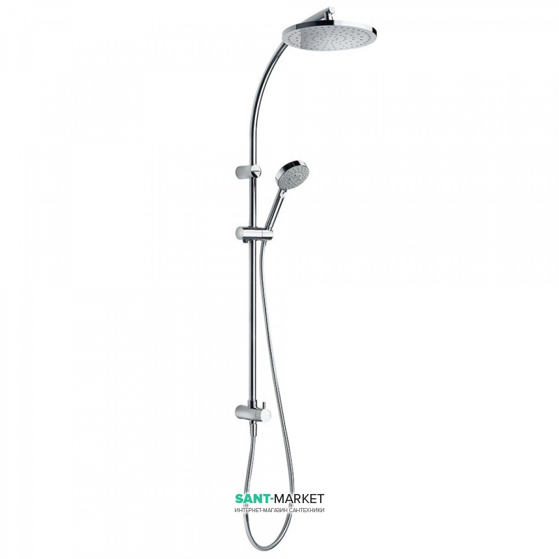 Душевая система Tres с верхним и ручным душем латунь хром 06163504