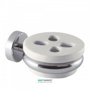 Підставка для зубних щіток Tres Max-Tres настінна метал/кераміка білий/хром 16163616