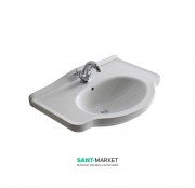 Раковина для ванної Galassia Ethos настінна з отвором під змішувач з переливом білий 8433M