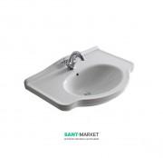Раковина для ванної Galassia Ethos настінна з отвором під змішувач з переливом білий 8432M