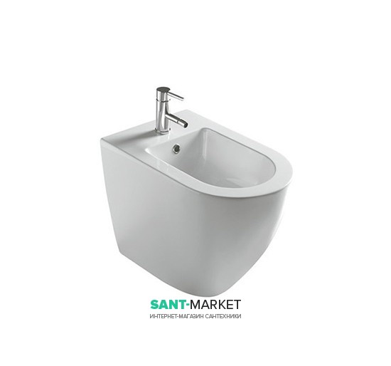 Біде Galassia Dream підлогове з отвором під змішувач з переливом білий 7311