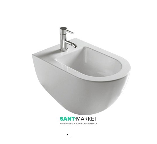 Биде Galassia Dream подвесное с отверстием под смеситель с переливом белый 7313