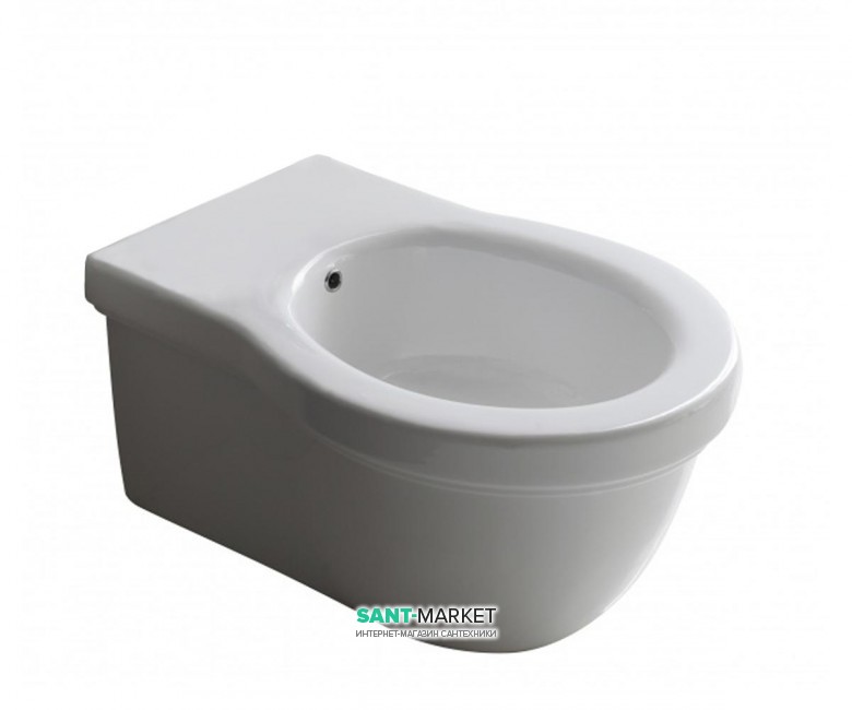 Биде Galassia Ethos подвесное с отверстием под смеситель с переливом белый 8440M