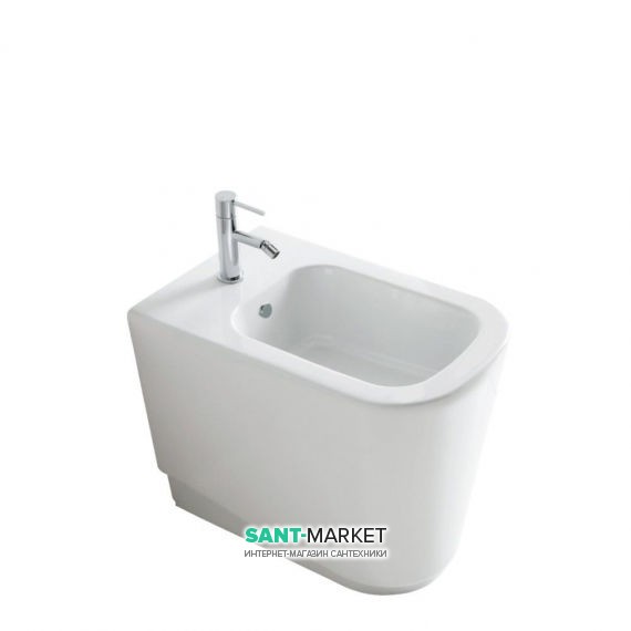 Биде Galassia Meg11 напольное с отверстием под смеситель с переливом белый 5410