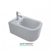 Біде Galassia Meg11 підвісне з отвором під змішувач з переливом білий 5412