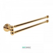 Держатель для полотенец двойной Tres Retro-Tres 30 см настенный металл золото 02463608OR